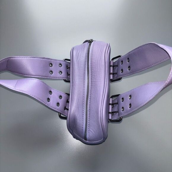 Free people say yes leather purse tote lavender purple new - Picture 4 of 16